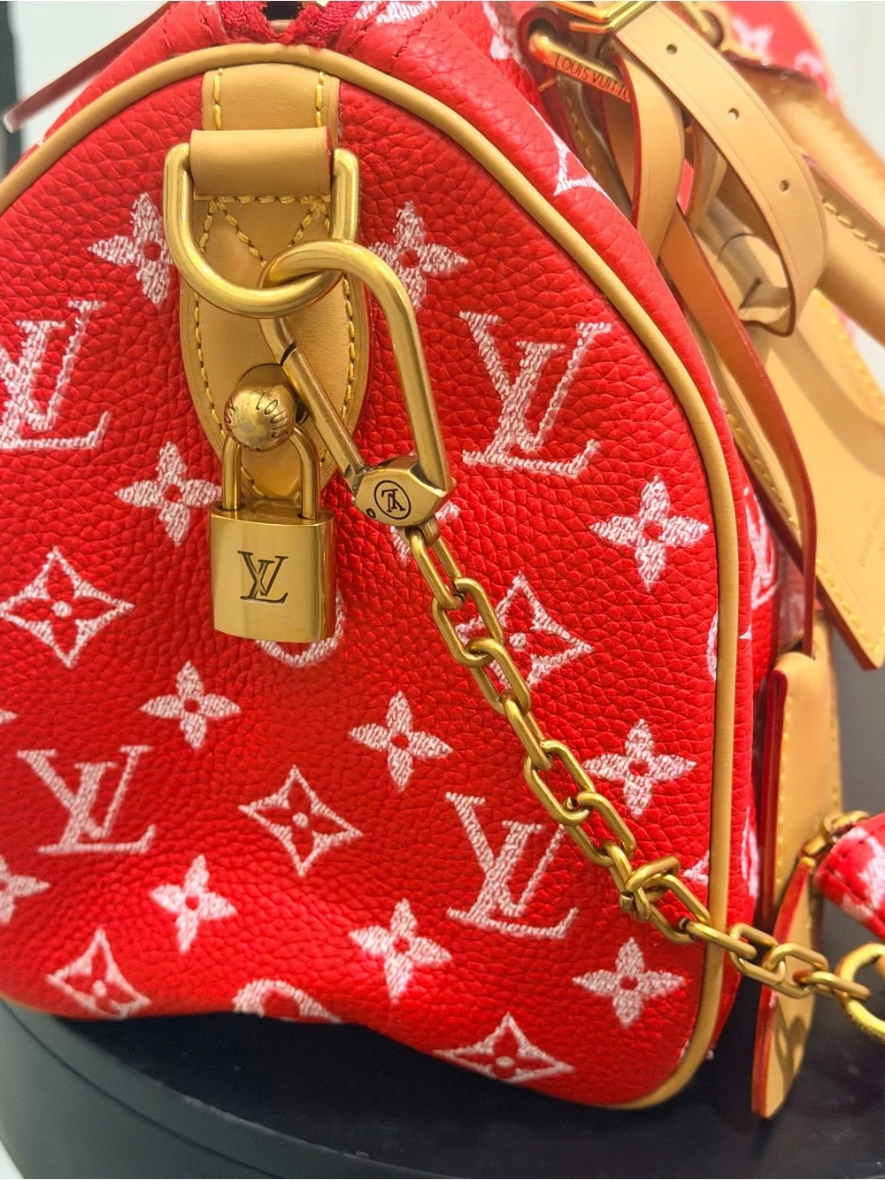 Designer inspired Bag, made with real lamb skin
